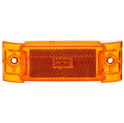 Truck-Lite 21 Series Diamond Shell 3 Diode Reflectorized Yellow Rectangular LED Marker Clearance Light 12V with 2 Screw Mount - 21880Y