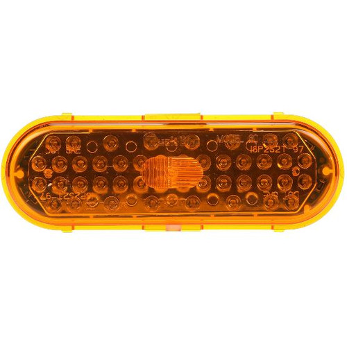 Truck-Lite 60 Series Diamond Shell 44 Diode Yellow Oval LED Front/Park/Turn Light 12V - 60892Y