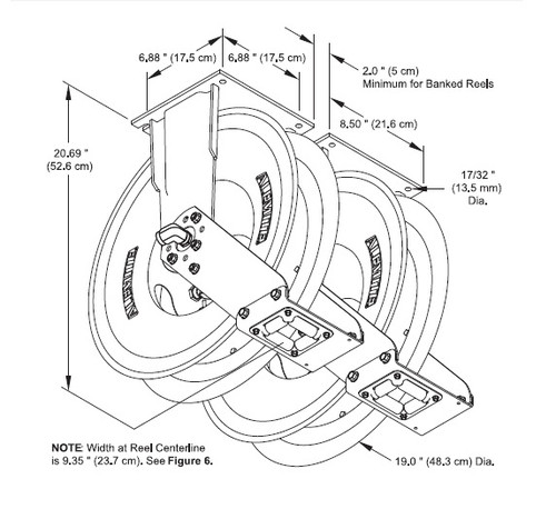 Alemite Narrow Double Post Hose Reel 3/8 in. NPSM Female - 7370