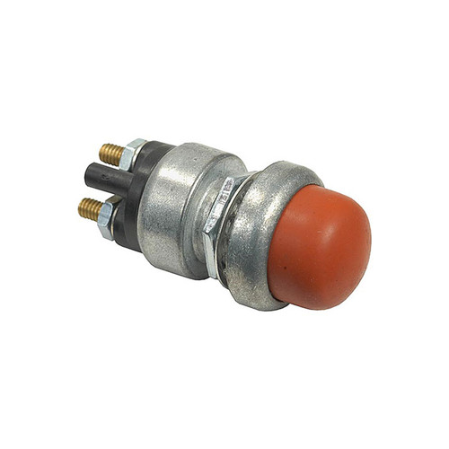 Pollak 2-Position Momentary Push Switch 12/24V Normally Off with Red Rubber Boot - Packaged - 24-395P