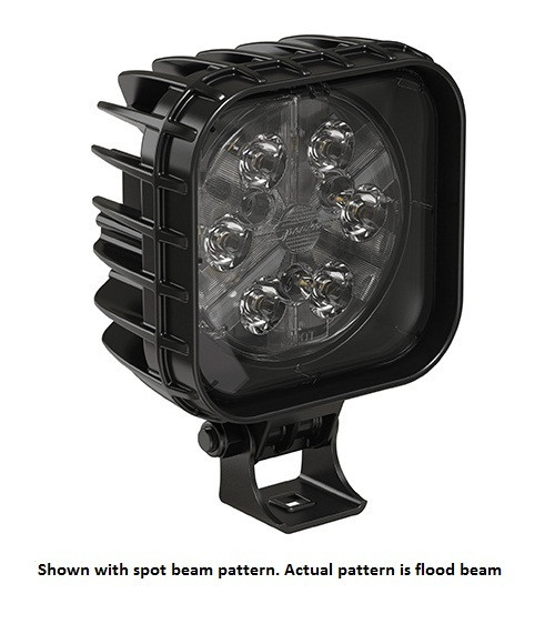 JW Speaker Model 832 4 in. x 4 in. Square LED Auxiliary Light 12-24V with Flood Beam Pattern - 1300181