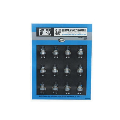 Pollak Extra Heavy Duty Display Board with 12 Model 24-372 Momentary Start Switch - 53-372