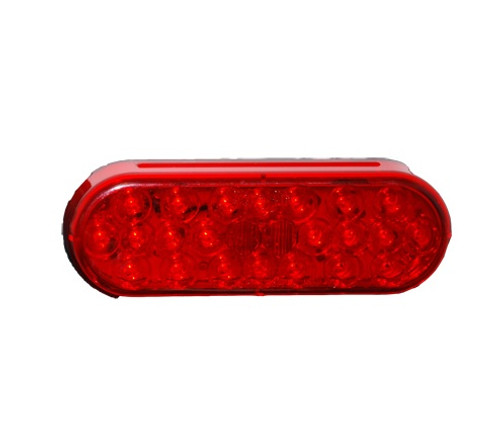 Truck-Lite 24 Diode Oval Stop/Turn/Tail LED Lamp in Red - Bulk - 6050-3