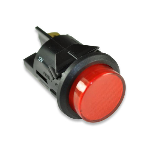 K-Four Lighted Push Button Switch 12V 16A with Red Lens - 15-135
