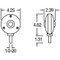 Signal-Stat 1 Bulb Red/Yellow Round Incandescent Fender Mount Dual Face Pedestal Light 12V - 3862 by Truck-Lite