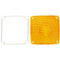 Signal-Stat Yellow Square Polycarbonate Replacement Lens for Pedestal Lights 81331, 4805AAY115, 4805AAY118 with 4 Screw Mount - 9079A by Truck-Lite