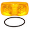 Signal-Stat Yellow Oval Acrylic Replacement Lens for Marker Clearance Lights 1201, 1203A, 1204 Snap-Fit - 9006A by Truck-Lite