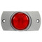 Truck-Lite 30 Series 1 Bulb Red Round Incandescent Marker Clearance Light 12V with Gray PVC Bracket Mount Kit - 30504R