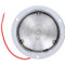 Truck-Lite 80 Series 1 Bulb Clear Round Incandescent Dome Light 12V with Chrome Flange Mount - 80423C