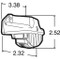 Truck-Lite 15 Series 3 Diode Clear Rectangular LED License Light Kit 24V with Black Bracket Mount - 15043