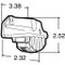 Truck-Lite 15 Series 3 Diode Clear Rectangular LED License Light Kit 12V with Chrome Bracket Mount - 15060