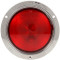 Truck-Lite 80 Series 1 Bulb Red Round Incandescent Stop/Turn/Tail Light 12V with Silver Flange Mount - 80336R