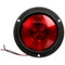Truck-Lite 80 Series 1 Bulb Red Round Incandescent Stop/Turn/Tail Light 12V with Rubber Black Flange - 80339R
