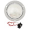 Truck-Lite 40 Series 1 Bulb Clear Round Incandescent Dome Light 12V with Gray Flange - 40023