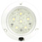 Truck-Lite Super 44 6 Diode Clear Round LED Dome Light 12V with White Flange Mount and Push Button Switch - 44438C