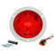 Truck-Lite Super 44 42 Diode Red Round LED Strobe Light 12V with Red Flange Mount - 44103R