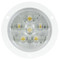 Truck-Lite Super 44 6 Diode Clear Round LED Back-Up Light 12V with Fit N Forget S.S. and White Flange - 44345C