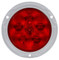 Truck-Lite Super 44 6 Diode Red Round LED Stop/Turn/Tail Light 12V with Hardwired Gray Flange - 44362R