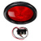 Truck-Lite 40 Economy Series 1 Bulb Red Round Incandescent Stop/Turn/Tail Light Kit 12V with Black Grommet Mount - Bulk Pkg - 40028R3