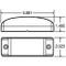 Truck-Lite 21 Series 2 Bulb Yellow Rectangular Incandescent Reflectorized Marker Clearance Light 12V - Bulk Pkg - 29203Y3