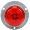 Truck-Lite 30 Series 1 Bulb Red Round Incandescent Marker Clearance Light 12V Kit with Gray Polycarbonate Flange Mount - 30222R