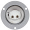 Truck-Lite 30 Series 1 Bulb Red Round Incandescent Marker Clearance Light 12V with Gray Polycarbonate Flange Mount - Bulk Pkg - 30222R3