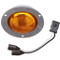 Truck-Lite 30 Series 2 Diode LED Yellow Round Low Profile Marker Clearance Light Kit 12V with Gray Polycarbonate Flush Mount - 30071Y