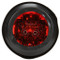 Truck-Lite 30 Series 8 Diode LED Red Round High Profile Marker Clearance Light Kit 12V with Black PVC Grommet Mount - 30075R