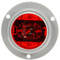 Truck-Lite 30 Series Red Round 6 Diode LED Fit N Forget Marker Clearance Light 12V with Gray Polycarbonate Flange Mount - 30386R 