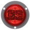 Truck-Lite 30 Series 6 Diode Red Round LED Marker Clearance Light Kit 12V with Gray Polycarbonate Flush Mount - 30091R
