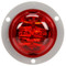 Truck-Lite 30 Series 8 Diode LED Red Round High Profile Marker Clearance Light 12V with Gray Polycarbonate Flange Mount - 30279R