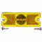 Truck-Lite 18 Series 3 Diode Reflectorized Diamond Shell Yellow Rectangular LED Marker Clearance Light Kit 12V - Bulk Pkg - 18050Y3