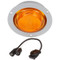 Truck-Lite 10 Series Yellow Round LED Marker Clearance Light Kit 12V with Gray Flange - 10051Y