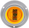 Truck-Lite 10 Series Yellow Round LED Marker Clearance Light Kit 12V with Gray Flange - 10051Y