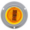 Truck-Lite 10 Series 2 Diode Yellow Round LED Marker Clearance Light 12V with Gray Polycarbonate Flange Mount - Bulk Pkg - 10251Y3
