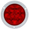 Truck-Lite Super 44 Diamond Shell Red Round 6 Diode LED Stop/Turn/Tail Light 12V with Gray Flange Mount - 44953R