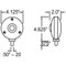 Signal-Stat 1 Bulb 1 Wire 1 Stud Single Red Round Face Incandescent Stripped End Pedestal Light - 3711 by Truck-Lite