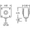 Signal-Stat 2 Bulb Dual Face Red/Yellow Square Incandescent Pedestal Light 12V Vertical Mount - 4801 by Truck-Lite 