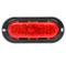 Truck-Lite 60 Series Red Oval Polycarbonate LED High Mounted Stop Light 12V 26 Diode with Black Flange Mount - 60266R