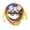 Yellow Jacket Red/Blue Titan 4-Valve Test Manifold with 60 in. PLUS II Hoses - 49987