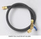 Yellow Jacket PLUS II 1/4 in. Heavy Duty Charging Hose with HCA-24 in. Straight x Angle - Black - 15024