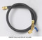 Yellow Jacket PLUS II 1/4 in. Heavy Duty Charging Hose 25 ft. with HCA-300 Straight x Angle - Black - 15125