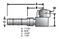 Aeroquip E-Z Clip 90 Degree Female Rotolock/Compressor Block Fitting with No. 8 Hose Size - Red Dot 75R75208 - RD-5-11833-1P