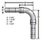 Aeroquip E-Z Clip 90 Degree Splicer Fitting - No. 6 Hose Size - Red Dot 70R8296 - RD-5-10578-1P