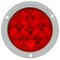 Truck-Lite Super 44 6 Diode Red Round LED Stop/Turn/Tail Light Kit 12V with Gray Flange Mount - 44032R