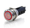 Hella Stainless Steel Buzzer with Red LED Ring 12V - 958456001