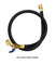 Yellow Jacket HCBVA-120 PLUS II 1/4 in. Black Heavy Duty Charging Hose 10 ft. with Ball Valve - 29910