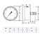 PIC 30/0 in. Hg Vac Glycerine Filled Pressure Gauge 2.5 in. with Stainless Steel Case and 1/4 in. NPT Male - 202L-254A PIC 30/0 in. Hg Vac Glycerine Filled Pressure Gauge 2.5 in. with Stainless Steel Case and 1/4 in. NPT Male - 202L-254A