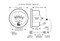 Murphy 130-250F Temperature Swichgage 2.5 in. with 20 Ft Capillary and Plated Steel Case - 25T-250-20-1/2