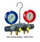 Yellow Jacket Brute II 4-Valve Commercial Manifold Only with F/C 1/2 in. Vac, 3/8 in. Chg Liquid Gauges Bar/PSI R22 - 46081